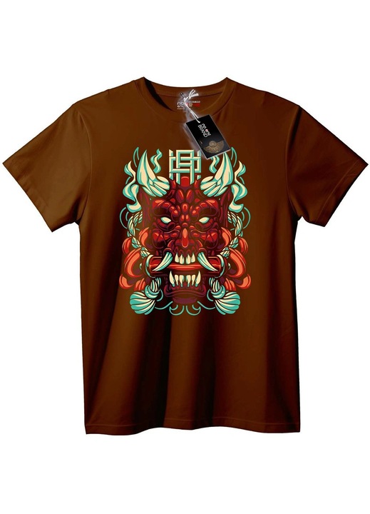 Tricou Oni Mask, Maro, 2XL