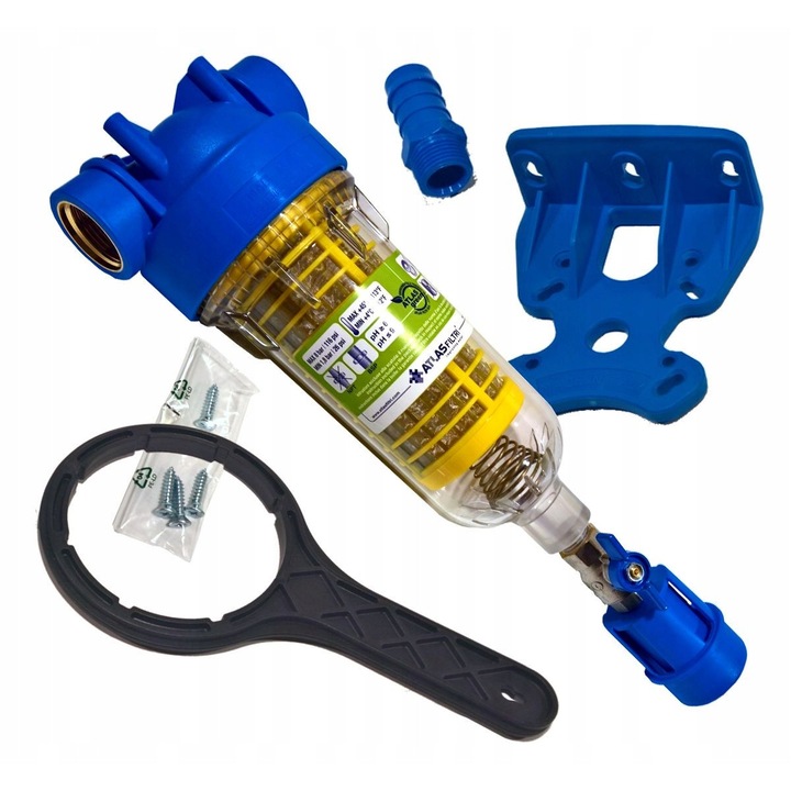 Filtru samoczysztator 3/4" Atlas Filtri, sistem de spalare inversa, dimensiuni 90 mcr, set complet