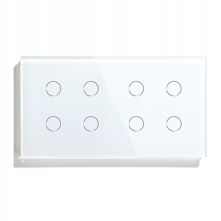 Intrerupator de lumina 4+4 BSEED, 8 butoane, WiFi, negru, 157x86x9mm