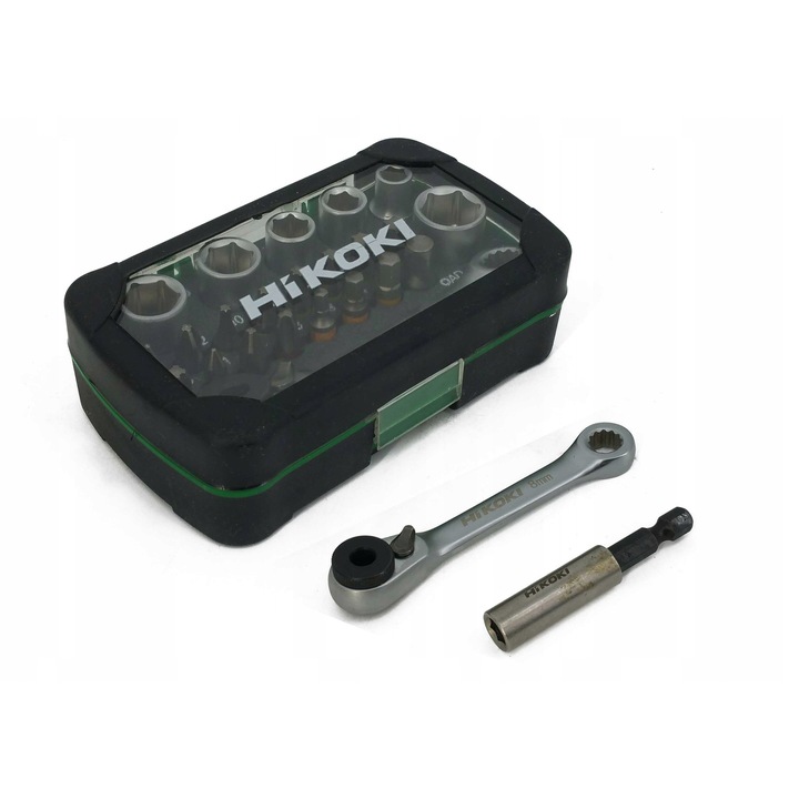 24 részes bit- és dugókulcs készlet TORX HEX, HiKOKI, 1/4" mágneses befogással