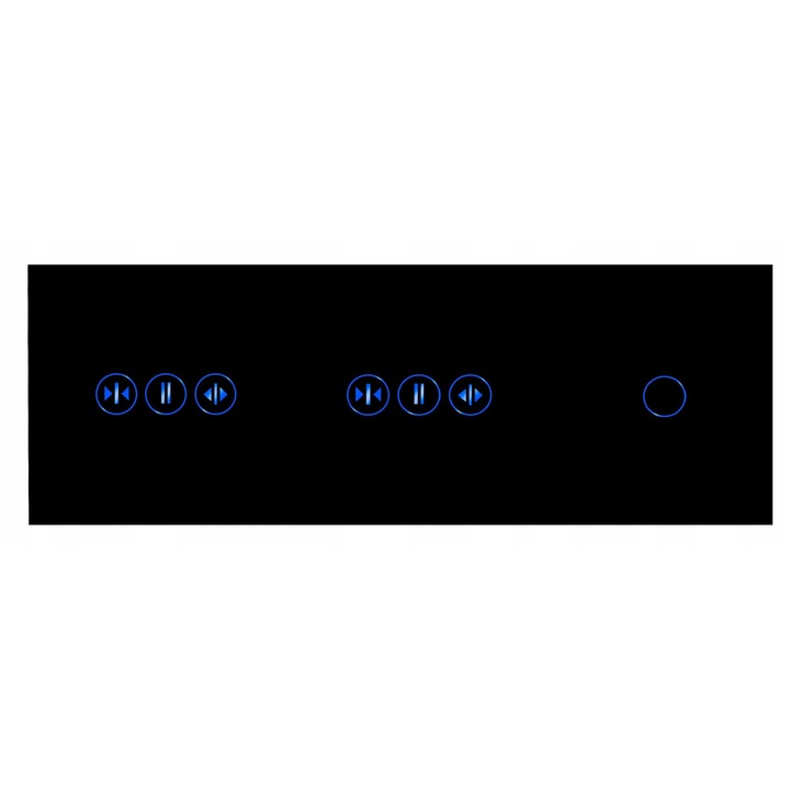 Intrerupator pentru jaluzele si lumina, BSEED, 7 butoane, negru, 229x86x9mm
