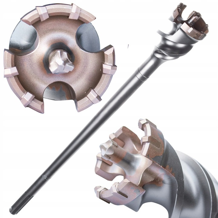 Set burghie SDS MAX 65x550mm HiKOKI, tungsten TCT, 3 spirale, tuba