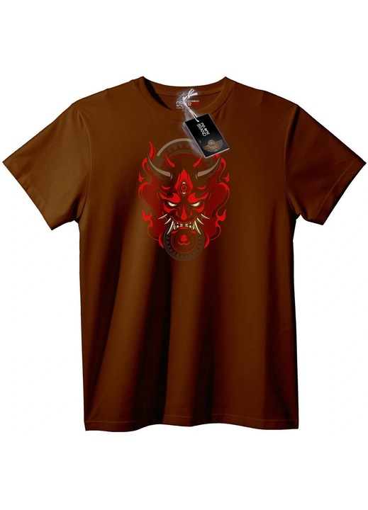 Tricou Oni Demon Mask, Maro, XS