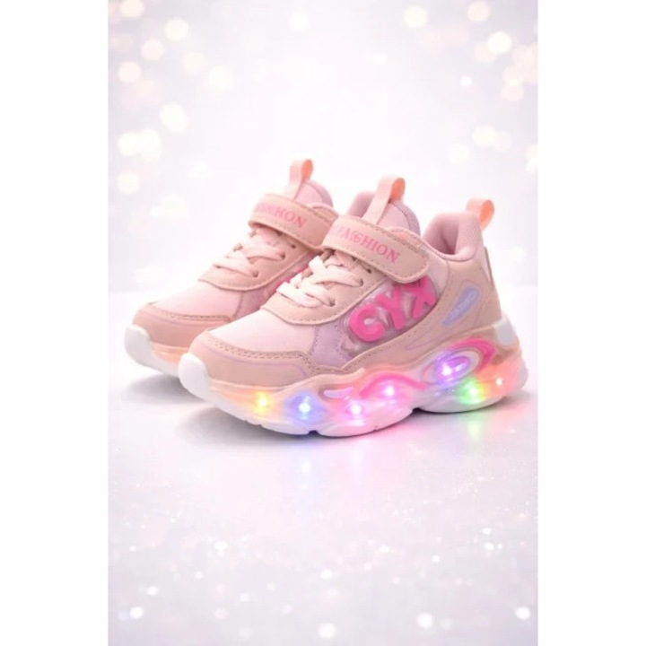 Adidasi cu luminite pentru fetite CYX, Roz