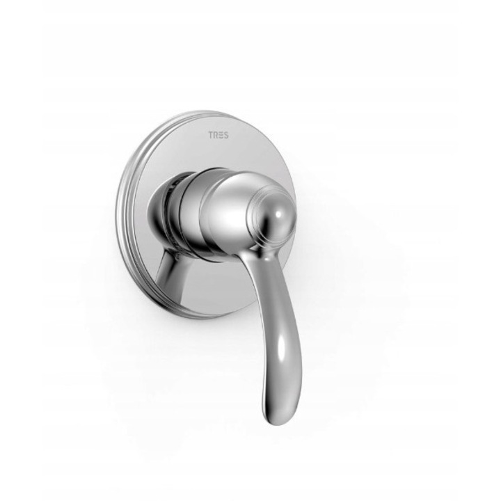 Baterie prajsnica TRES Clasic, crom, set cu corp subtire, design clasic, 24217701