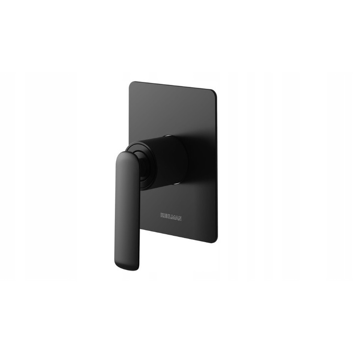 KOHLMAN Experience Black vékony zuhanycsaptelep, vékony szerelés, kerámia, matt fekete, 150x120mm