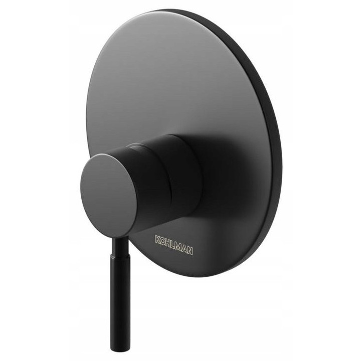 KOHLMAN Roxin Black vékony zuhanycsaptelep, kerámia, vékony szerelésű, fekete, O160mm