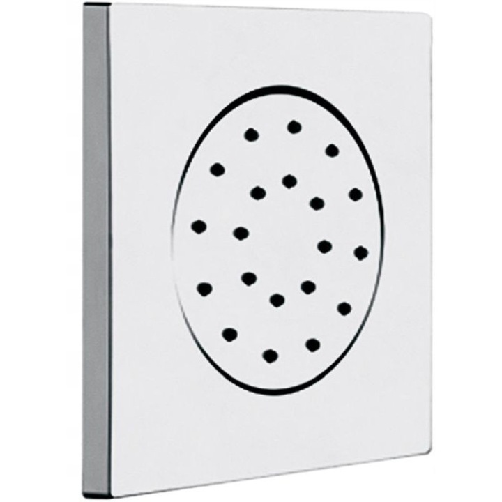 Dysza de dus cu hidromasaj Tres Selection, crom, 12,5x12,5cm