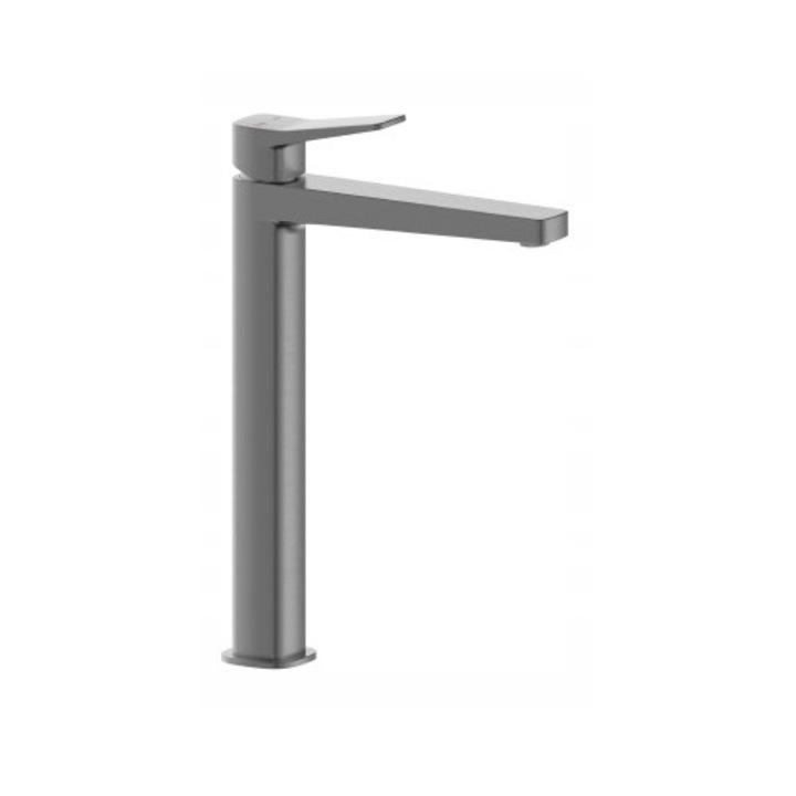 KFA Armatura Malaga mosdó csaptelep, magasított, gun metal grey, 1-lyukas, M24x1 perlátorral