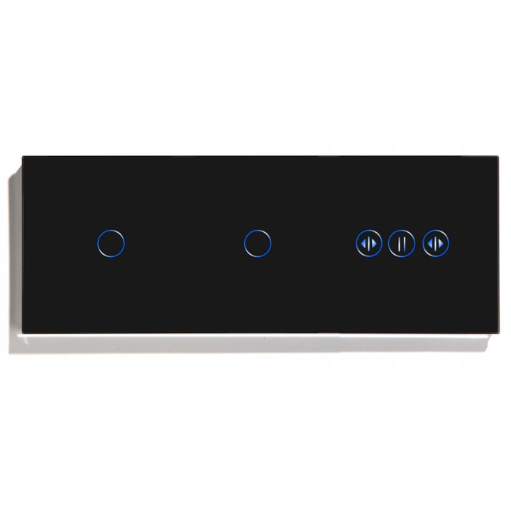 Set 2x intrerupator pentru lumina si rolete, gri, 229x86x9mm