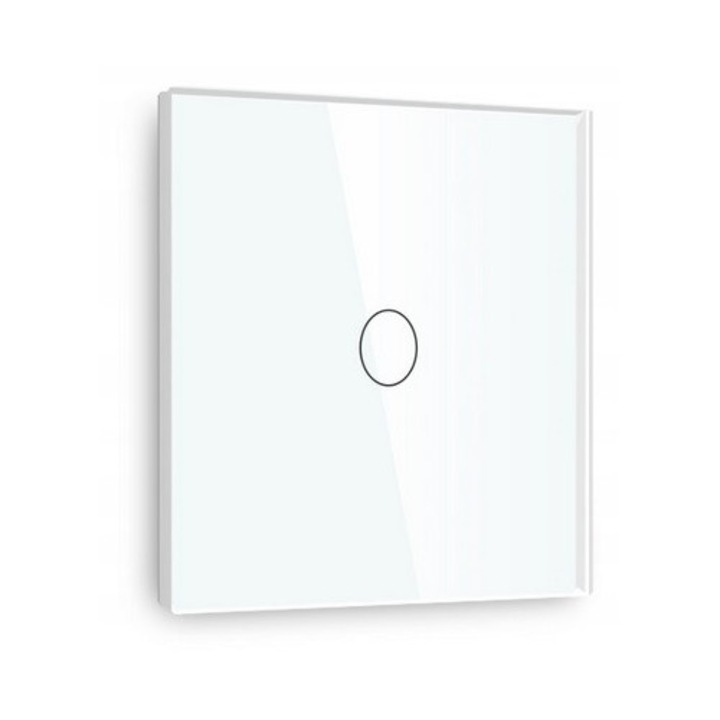 Intrerupator sticla LED 1K simplu, dotat cu touch, pentru scara