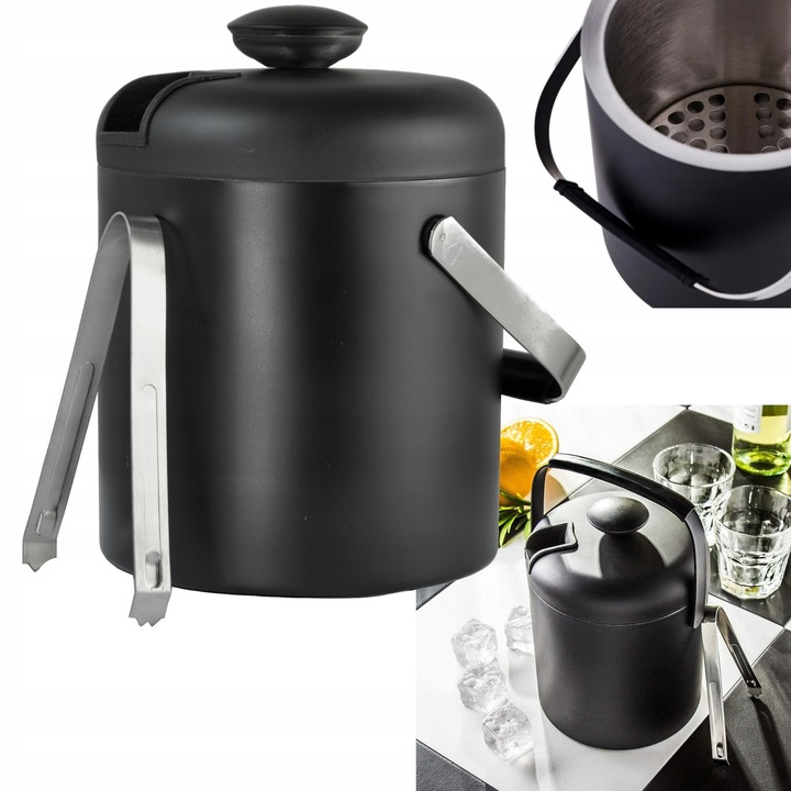 Frapiere set cu clesti, 1,3 l, negru mat, 20x14cm