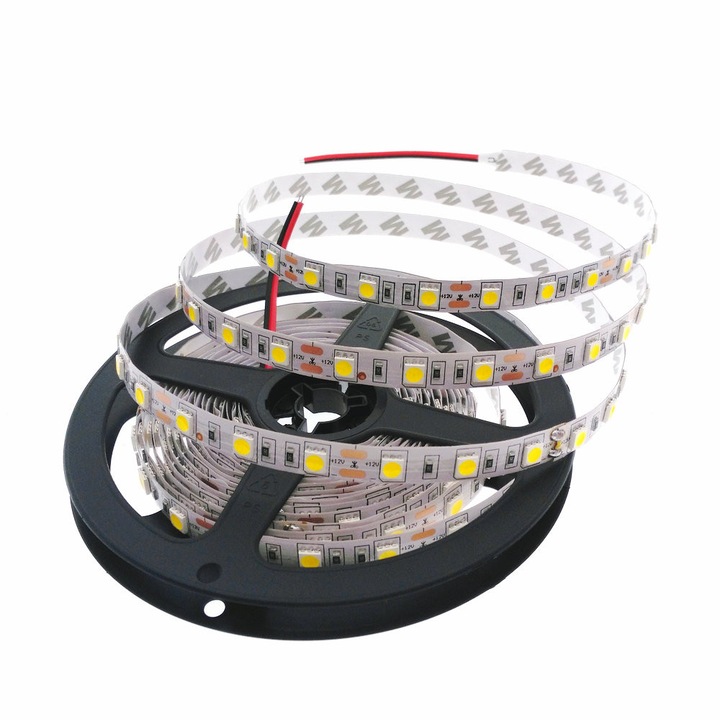 Benza LED 5050, LED-ONE, 5м, топло бяло и студено бяло, 300 диода, 12V, IP20