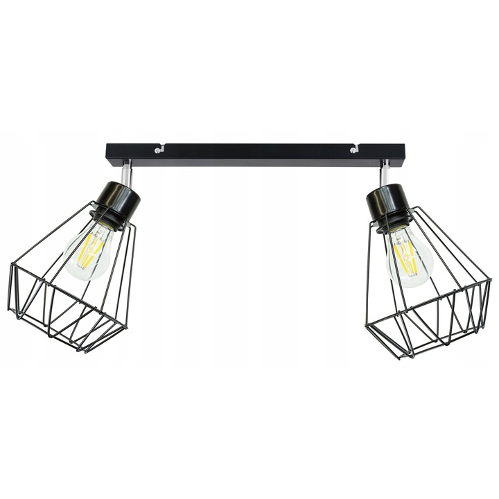 Lustra LED-ONE BRYLANT, 2 източника на светлина, матово черно, 40x5см, 8,5см височина