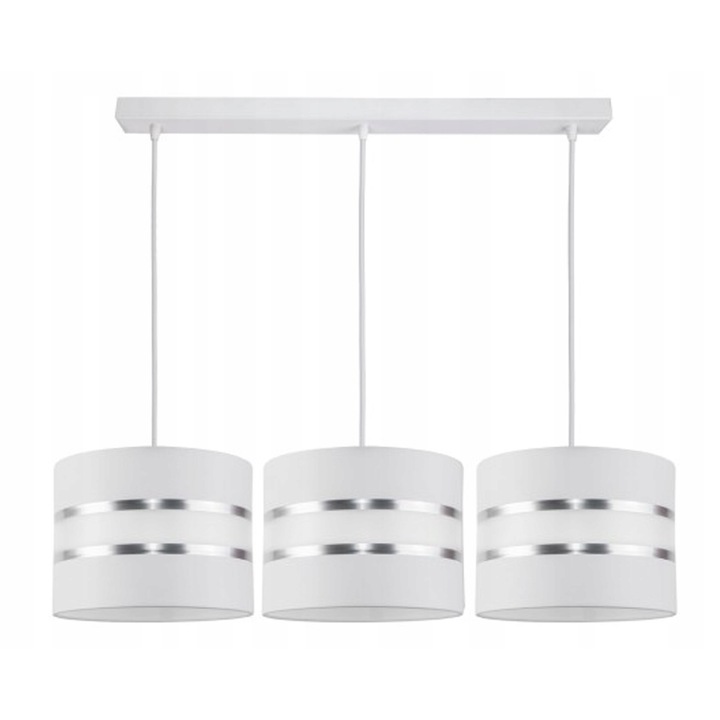 Lampa suspendata LED-ONE GALA, 3 abajururi, alb/negru/gri, 100x60cm