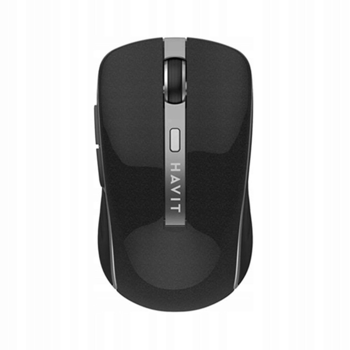 Mouse wireless Havit MS951GT, 6 butoane, 1000-1600 DPI, negru, 102x56x37mm, set cu receptor mini USB