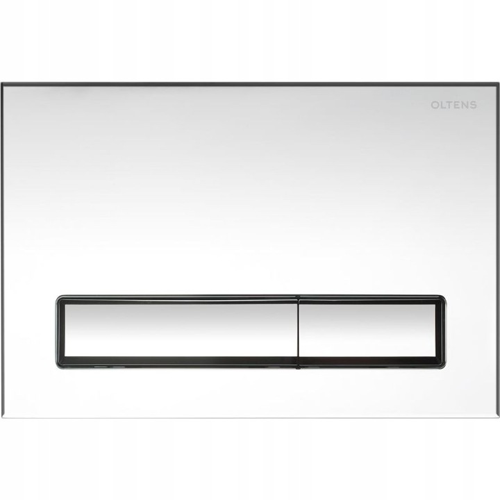 Buton spalare WC, Oltens Torne, 3/6 l, crom lucios, 22x15cm