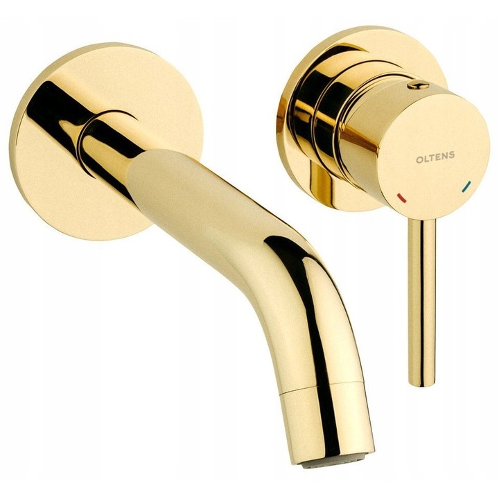 Oltens Molle vékony mosdócsaptelep, arany, kerámia, 19x9x24cm, szett