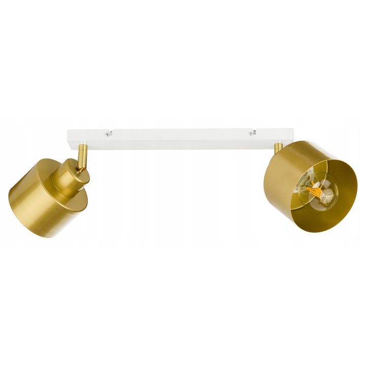 Lustra LED-ONE, 2 surse de iluminat, alb/auriu, 40x5cm
