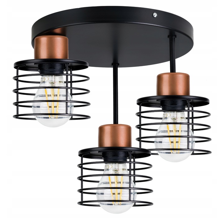 Lustra plafon LED-ONE SPREZYNA, 3 surse de iluminat, metal, O 30cm, inaltime 8,5cm
