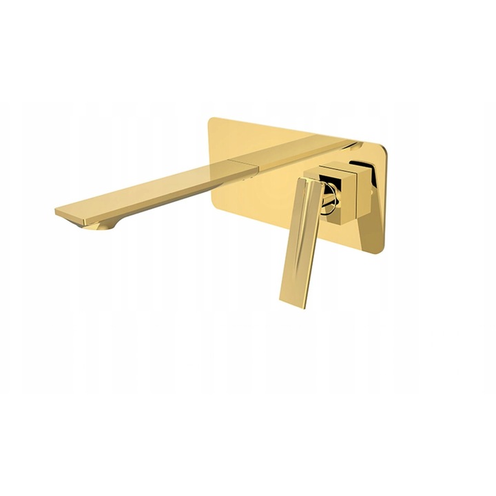 Besco Aspira mosdócsaptelep, falba süllyeszthető, sárgaréz, fényes arany, 20,5cm