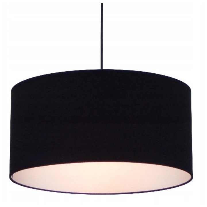 Lustra Adex, abajur textil, 44x80cm, alb/negru, 1xE27 max. 60W