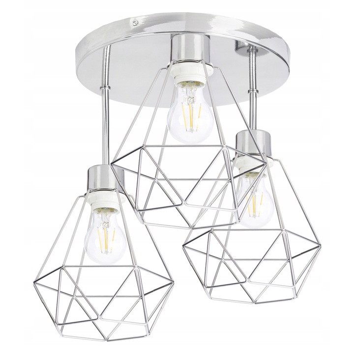 Lustra Druti, LED-ONE, 3 surse de iluminat, crom, 40x30cm