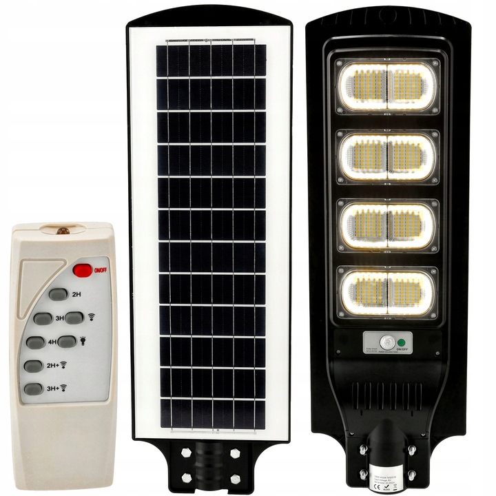LED соларна лампа 120W, LED-ONE, със сензор за движение, IP65, 240x720x55mm, неутрално бяло