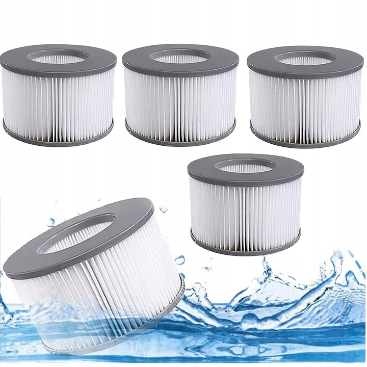 Комплект от 4 филтърни вложки MSpa за джакузи, воден филтър, 67x110 мм, бял