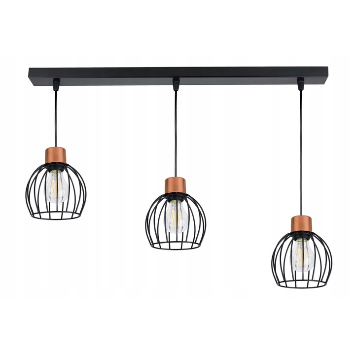 Lustru LED-ONE, model DRUTI, 3 surse de iluminat, metal, O 16,5cm, 60x50cm