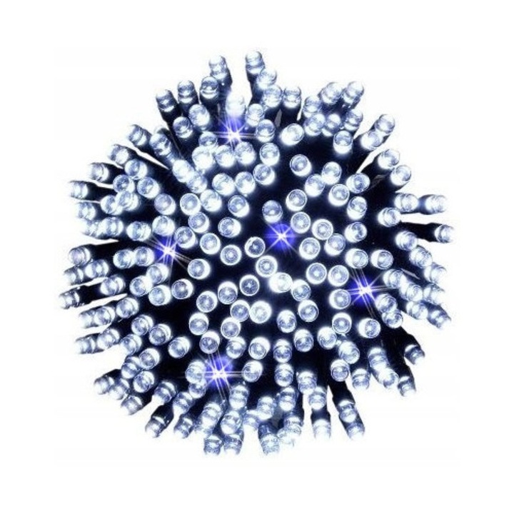 LED лампи за Коледа, 252-264 LED-а, студено бяло, 22м, комплект
