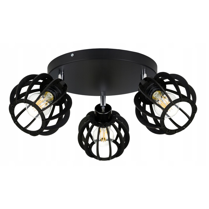 Lustra LED-ONE, model Loft, 3x E27, negru, 100cm x 30cm