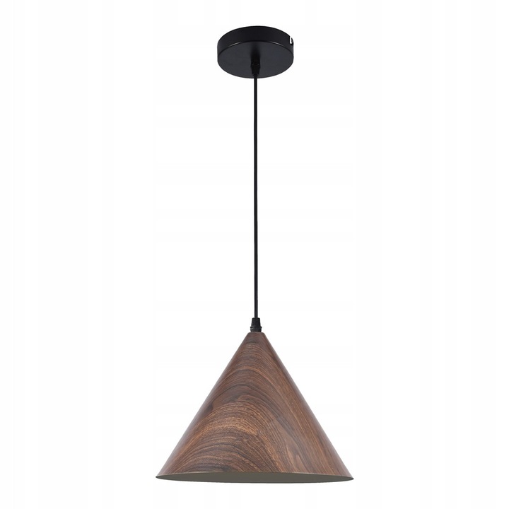 Висяща лампа Eko-Light Bosco, имитация на дърво, черна, 1xE27
