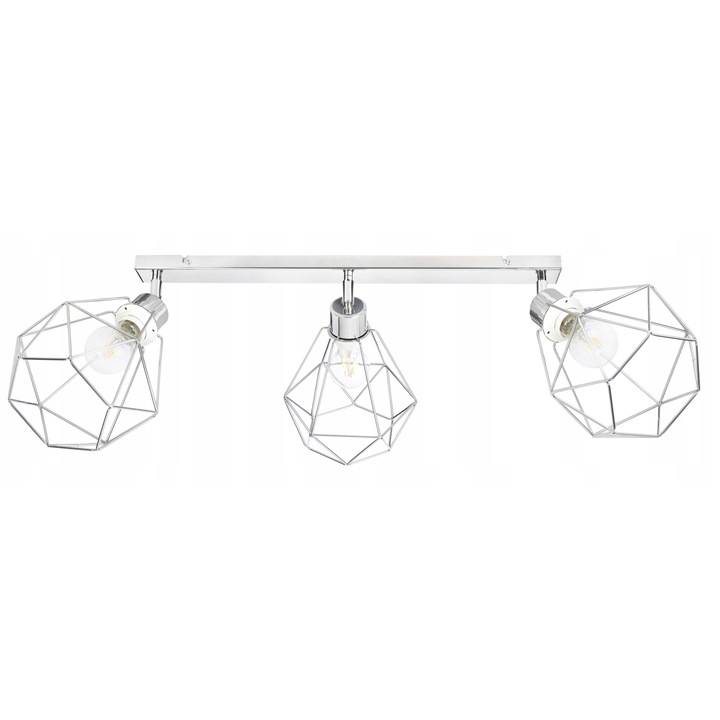 Lustru Druti, LED-ONE, 3 surse de iluminat, crom, 35cm