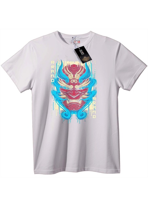Tricou Oni Mask, Alb, S