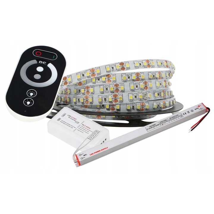 Benza LED 5m, LED-ONE, SMD2835, alb neutru, control RF cu panou tactil