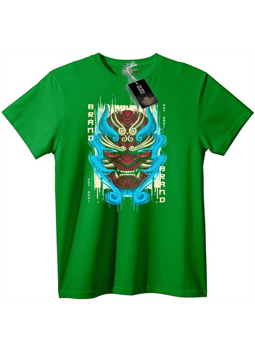 Tricou Oni Mask, Verde, XXS