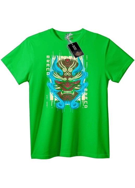 Tricou Oni Mask, Verde deschis, XL