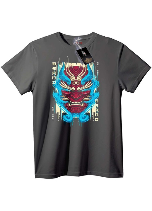 Tricou Oni Mask, Gri, XXS