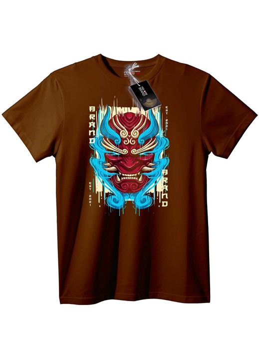 Tricou Oni Mask, Maro, 2XL