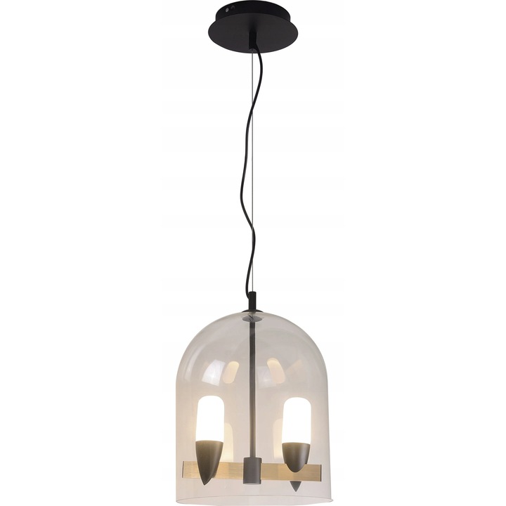 Висяща лампа SAKAI 2, черно-златисто, 30x140см, с 2 LED източника на светлина