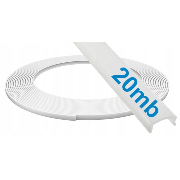 PVC капак за LED алуминиеви профили тип ABC, 20м, цветен, комплект