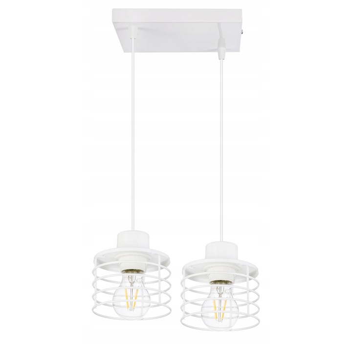 Lustru LED-ONE, model sufita, 2 surse de lumina, metal, 20x20cm, inaltime ajustabila 80cm