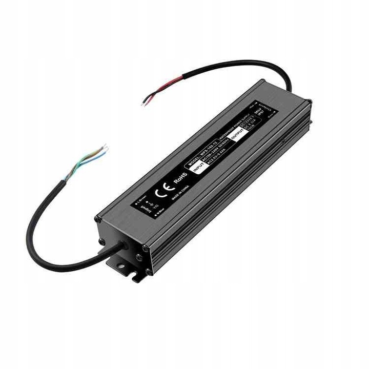 Eko-Light LED tápegység 100W, 12V, IP67, alumínium ház, fekete