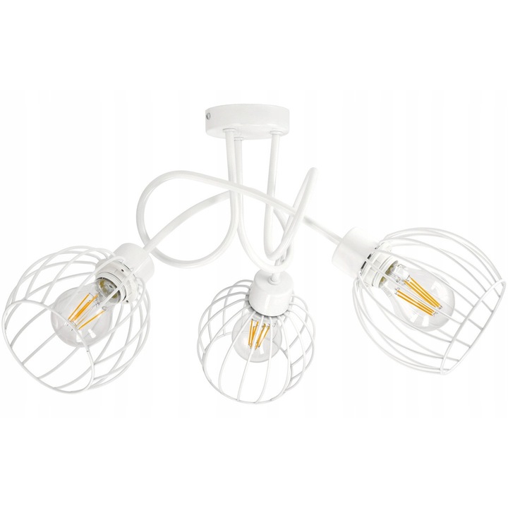 Висяща лампа Loft LED-ONE, 3 рамена, бяла, 3 x E27