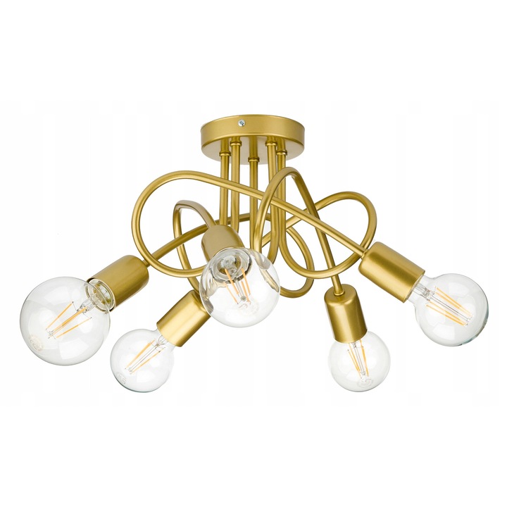 Lusta suspendata LOFT, 5x E27, metal vopsit, aurie, 35x53cm