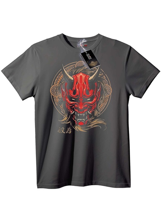 Tricou Oni Demon Mask, Gri, S