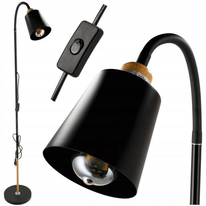 Lampa podea LED-ONE 154cm LOFT, industriala, reglabila, 1xE27, metalica