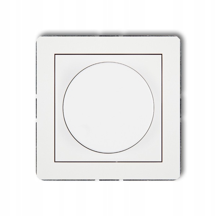 Intrerupator dimmer Karlik DECO, alb lucios, montaj subtire, 40-400VA