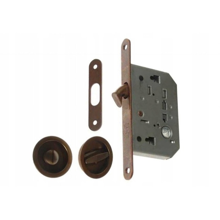 Zavor pentru usi glisante cu accesorii WC, set fara chei